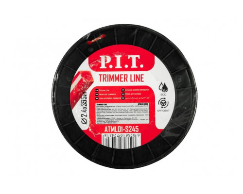 Леска триммерная P.I.T. MLB-32405N, квадрат 2.4 мм, 5 lb, бухта 395 м