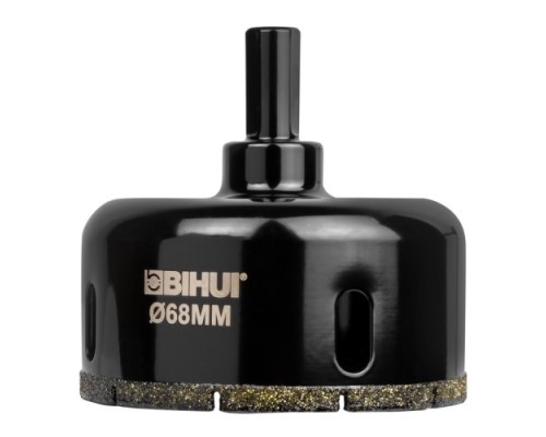 Алмазная коронка для мокрого сверления BIHUI DBW68 по стеклу и керамике, 68мм Алмазная коронка для мокрого сверления BIHUI DBW68 по стеклу и керамике, 68мм