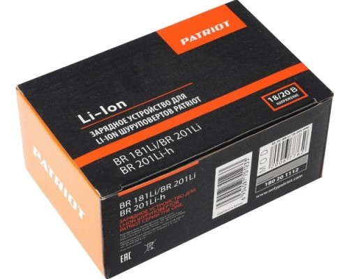 Зарядное устройство для аккумуляторов PATRIOT Li-Ion серии The One, BR 181Li/BR 201Li/BR 201 [180201112]