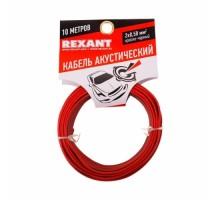 Кабель акустический REXANT 01-6103-3-10 2х0,50мм², красно-черный, 10м