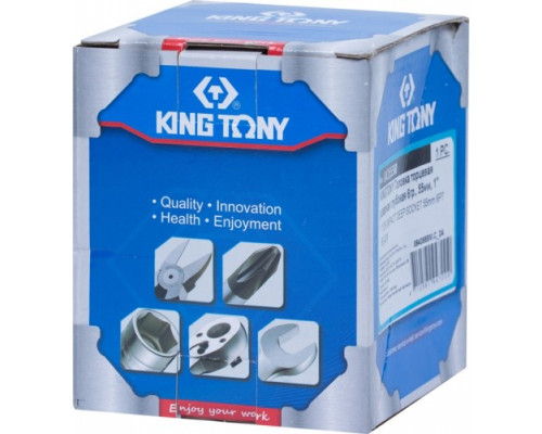 Ударная головка шестигранная глубокая 55 мм с посадкой 1" KING TONY 843555M