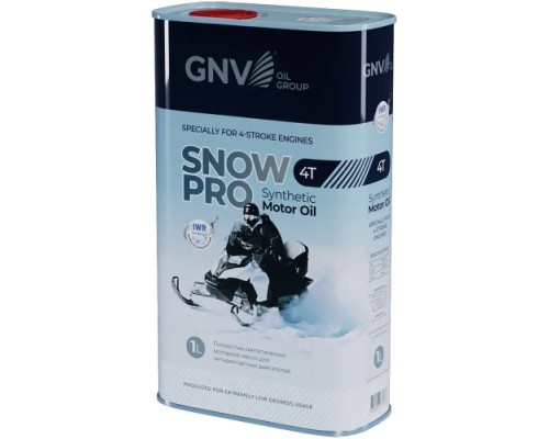 Масло для снегоходов GNV SNOW PRO 4T 1 л, синтетическое (металл. канистра) [GSP4T121116201654040001]