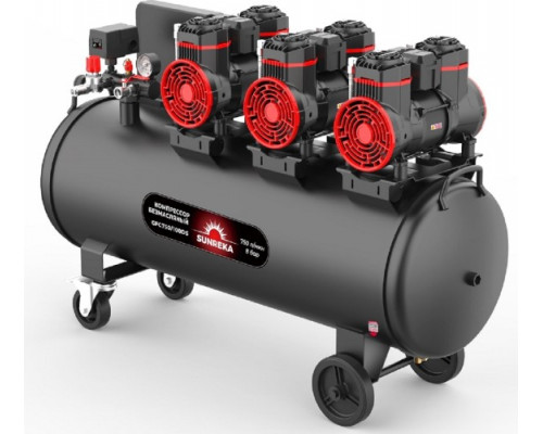 Компрессор поршневой безмасляный малошумный SUNREKA GFC750/100DS