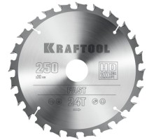 Пильный диск по дереву KRAFTOOL Fast 250х30мм 24T [36950-250-30]