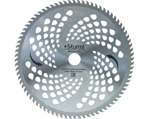 Диск кустореза STURM BT8952D-1001 255ммx25, 4x80, с твердосплавными напайками