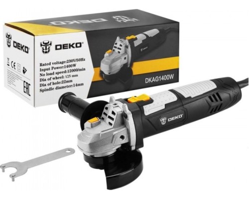 Угловая шлифмашина сетевая DEKO DKAG1400W (063-2201) [063-2201]