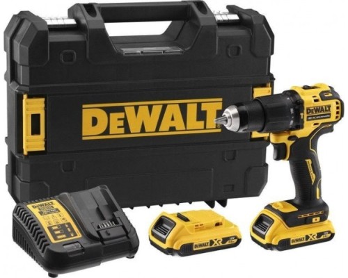 Дрель-шуруповерт аккумуляторная DeWALT DCD 709 D2T ударная, бесщеточная [DCD709D2T-QW]