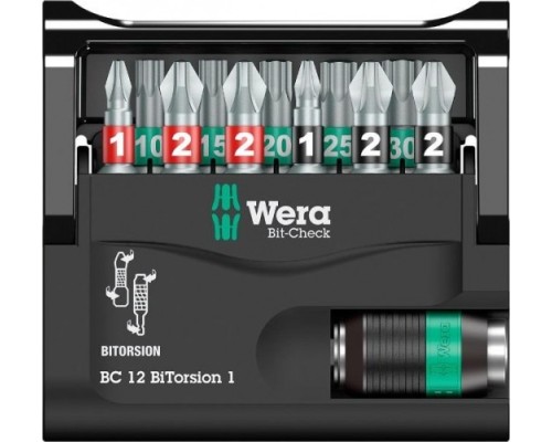 Набор насадок WERA Bit-Check 12 BiTorsion WE-057420 [WE-057420]