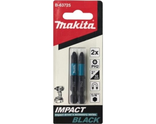 Бита для заворачивания MAKITA B-63725 Impact PH2, 50 мм, Е-form (MZ), 2 шт.