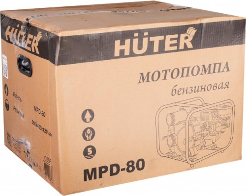 Мотопомпа бензиновая HUTER MPD- 80 для грязной воды [70/11/4]