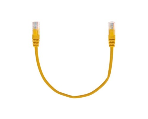 Патч-корд REXANT 02-0105-03 U/UTP, CAT 5e, RJ45-RJ45, 26AWG, LSZH, желтый 0,3м