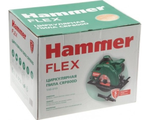 Пила циркулярная сетевая Hammer CRP800D [140-019]