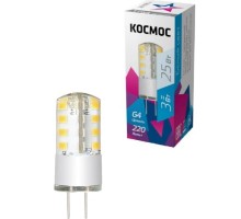 Лампа светодиодная КОСМОС 3Вт G4 220В 4500К силикон LksmLED5wJCG4220v45