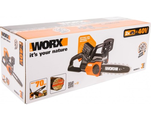 Пила цепная аккумуляторная WORX WG381E.9 без АКБ и ЗУ [WG381E.9]