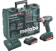 Аккумуляторный шуруповерт METABO BS 18 Quick 2x2,0 Ач, с набором оснастки [602217880]