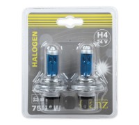 Лампа галогеновая GANZ GIP06055 24V H4 75/70W +50% P43t 5000k 2 шт.