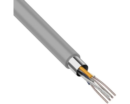 Кабель REXANT F/UTP, CAT 5e, PVC 2x2x0,50мм, 24AWG внутренний, серый [01-0122]