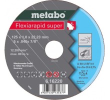 Отрезной круг по нержавеющей стали METABO 125x1,6x22,23 мм А46U Flexiarapid S [616222000]