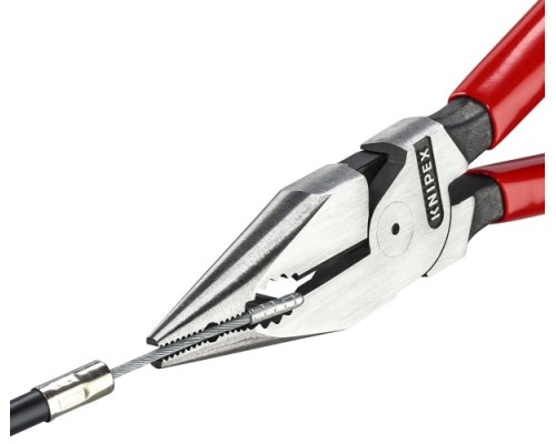 Плоскогубцы KNIPEX KN-0821185SB комбинированные остроконечные с удлиненными губкам