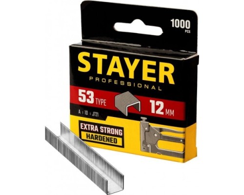 Скоба STAYER MASTER 12 мм для степлера тонкие тип 53, 1000 шт [3159-12_z02]