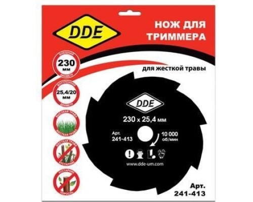 Нож для триммера DDE GRASS CUT (230х25,4/20 мм; 8 зубьев) [241-413]