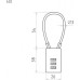 Замок навесной кодовый НОРА-М 620 для чемодана 