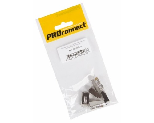 Разъем Proconnect 05-1023-9 RJ-45(8P8C) под витую пару, FTP, CAT 5e Разъем Proconnect 05-1023-9 RJ-45(8P8C) под витую пару, FTP, CAT 5e