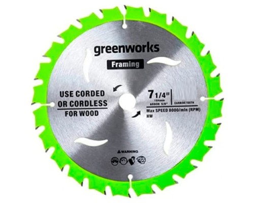 Пильный диск по дереву GREENWORKS 184x20 мм, 40T [2943307]