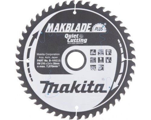 Пильный диск по дереву MAKITA 216x30x1.6x48T для makblade plus [B-44616]