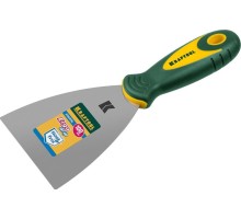 Шпатель малярный с двухкомпонентной ручкой KRAFTOOL 10035-100 100 мм, полотно из нержавеющей стали