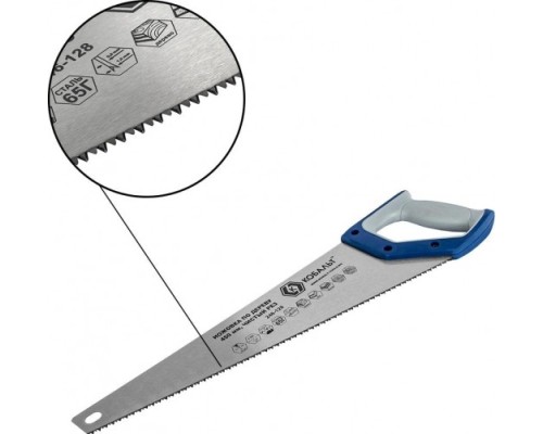Ножовка по дереву КОБАЛЬТ 246-128 450 мм, закаленный зуб, 3d-заточка, двухк. рукоятк