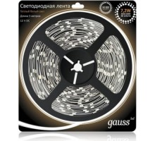 Лента светодиодная GAUSS LED 5050/30-smd 7.2w 12v dc теплый белый (блистер 5м) [312000107]