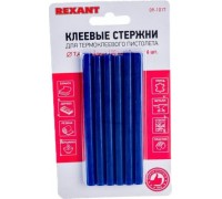 Стержни клеевые REXANT синие 7x100 мм, 6 шт. 09-1017