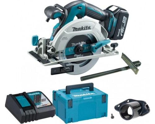 Пила циркулярная аккумуляторная MAKITA DHS 680 RT1J с бесщеточным двигателем [DHS680RT1J]