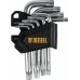 Набор ключей TORX DENZEL TT10-50 tempered, crv, 9 шт. [12370]