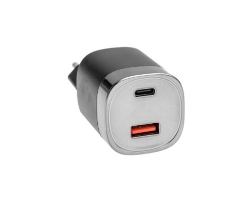 Зарядное устройство REXANT 18-2224 сетевое USB QC (30w) + Type C PD (33W), с дисплеем