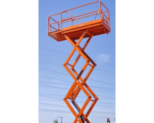 Самоходный ножничный подъемник GROST Tower Drive 500-7 с выдвижной платформой, аккумуляторный