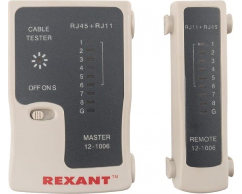 Тестер кабельный REXANT RX-468 rj-45+rj-11 [12-1006]