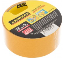 Клеящая лента STAYER MASTER двухсторонняя на полипропиленовой основе, 38ммх5м 1221-38-05