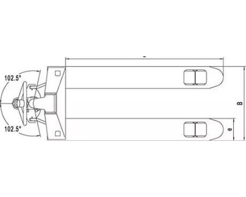 Тележка гидравлическая NOBLELIFT АС20 3mm 540x1150, PU+PU, tandem [НФ-00004439]