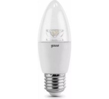 Лампа светодиодная GAUSS Свеча led candle-dim crystal clear e27 6w 4100к диммируе [103202206-D]