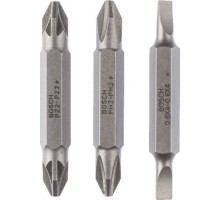 Бита для заворачивания BOSCH Extra Hard двусторонняя 45 мм PH2PZ2/S0.6x4.0 3шт 2607001744