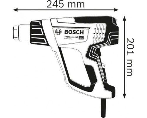 Фен строительный сетевой BOSCH GHG 20-63 [06012A6201] Кейс