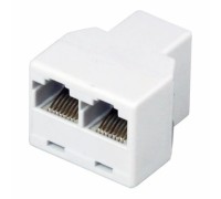 Переходник сетевой REXANT 06-0112-B LAN, гнездо 8Р8С (RJ-45)-2 гнезда 8Р8С (RJ-45)