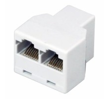 Переходник сетевой REXANT 06-0112-B LAN, гнездо 8Р8С (RJ-45)-2 гнезда 8Р8С (RJ-45)