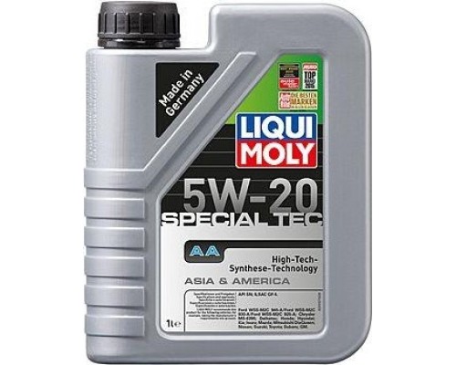 Масло моторное LIQUI-MOLY SAE 5W20 Special Tec AA 1 л 7620 синтетическое [7620]