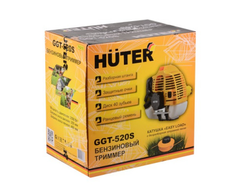 Триммер бензиновый HUTER GGT-520S с катушкой Easy Load и диском 40ТР 70/2/33