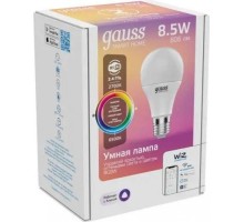 Лампа светодиодная GAUSS Smart home a60 8,5w 806lm 2700-6500к e27 rgbw [1170112]