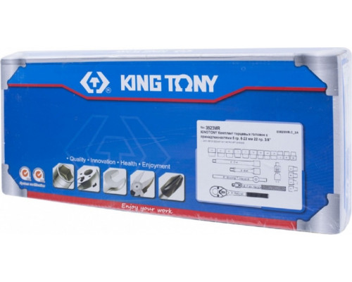 Набор головок 3/8" KING TONY 3523MR, 22 предмета