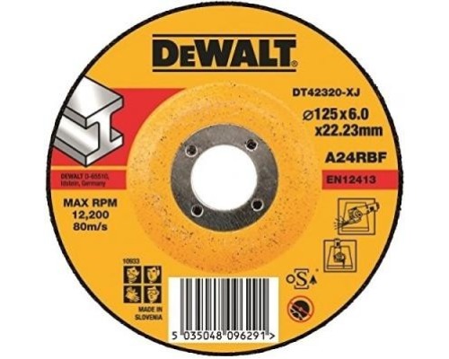 Шлифовальный круг по металлу DeWALT 180х6x22.2 мм тип 27 A24RBF DT42520-QZ INDUSTRIAL [DT42520-QZ]